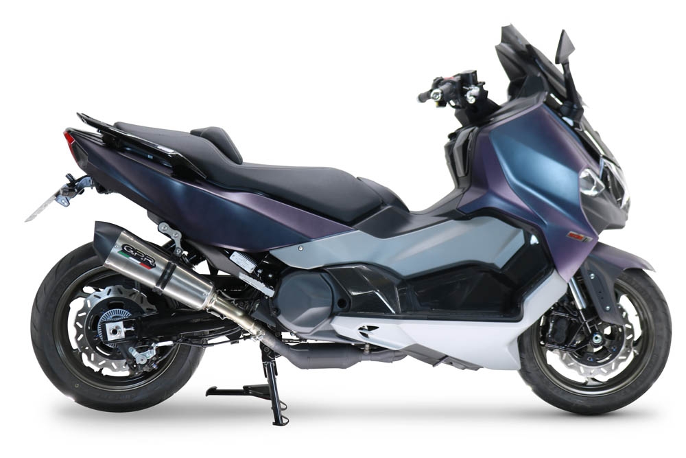 GPR escape compatível com  Sym Maxsym TL 508 2021-2024, New Grand Prix Evo Titanium, Escape legal, homologado, silenciador com db killer removível e tubo de ligação específico 