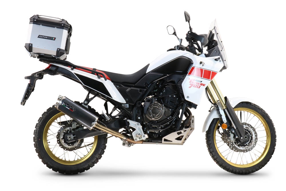Top case maletas GPR TECH compatível com Yamaha Tenere 700 2021/2024 e5 Top Case Alpi-Tech em alumínio, com porta-bagagens específico em alumínio cor preto com placa específica incluída Capacidade Litros 35
