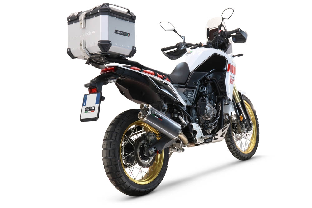 Top case maletas GPR TECH compatível com Yamaha Tenere 700 2021/2024 e5 Top Case Alpi-Tech em alumínio, com porta-bagagens específico em alumínio cor preto com placa específica incluída Capacidade Litros 35