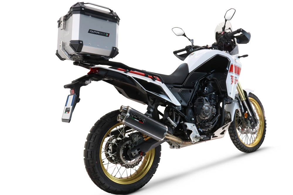 Top case maletas GPR TECH compatível com Yamaha Tenere 700 2021/2024 e5 Top Case Alpi-Tech em alumínio, com porta-bagagens específico em alumínio cor preto com placa específica incluída Capacidade Litros 35