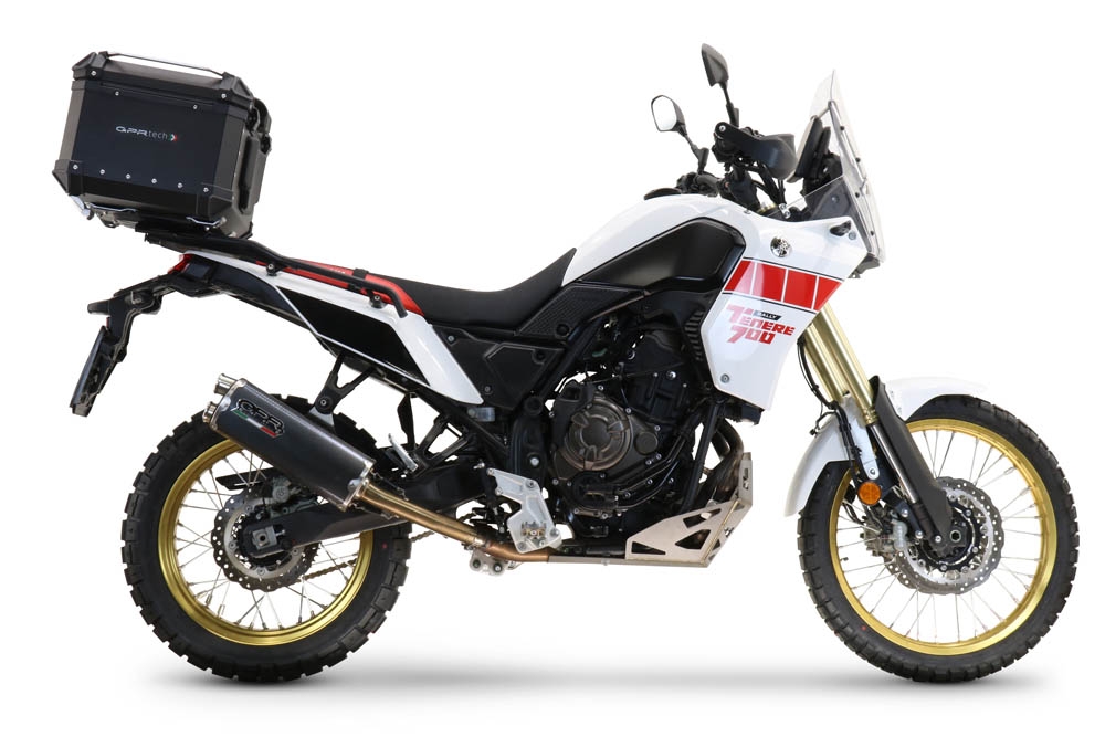 Top case maletas GPR TECH compatível com Yamaha Tenere 700 2021/2024 e5 Top Case Alpi-Tech em alumínio, com porta-bagagens específico em alumínio cor preto com placa específica incluída Capacidade Litros 55