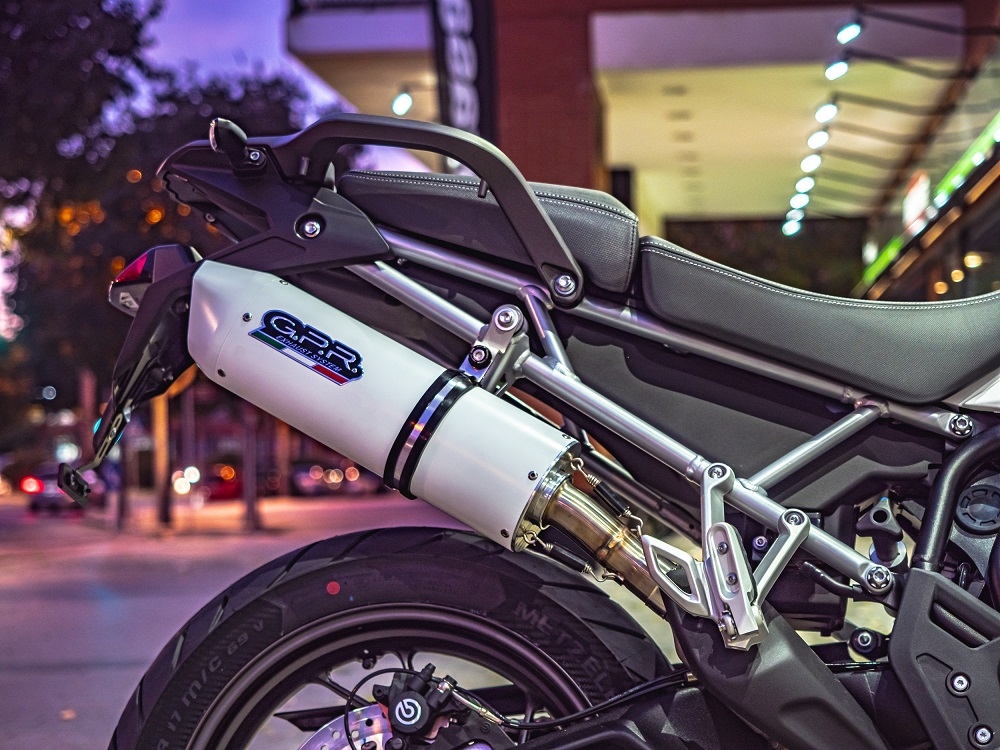 Escape compatível com Triumph Tiger 900 2020-2023, Albus Evo4, Escape legal, homologado, silenciador com db killer removível e tubo de ligação específico 