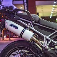 Escape compatível com Triumph Tiger 900 2020-2023, Albus Evo4, Escape legal, homologado, silenciador com db killer removível e tubo de ligação específico 