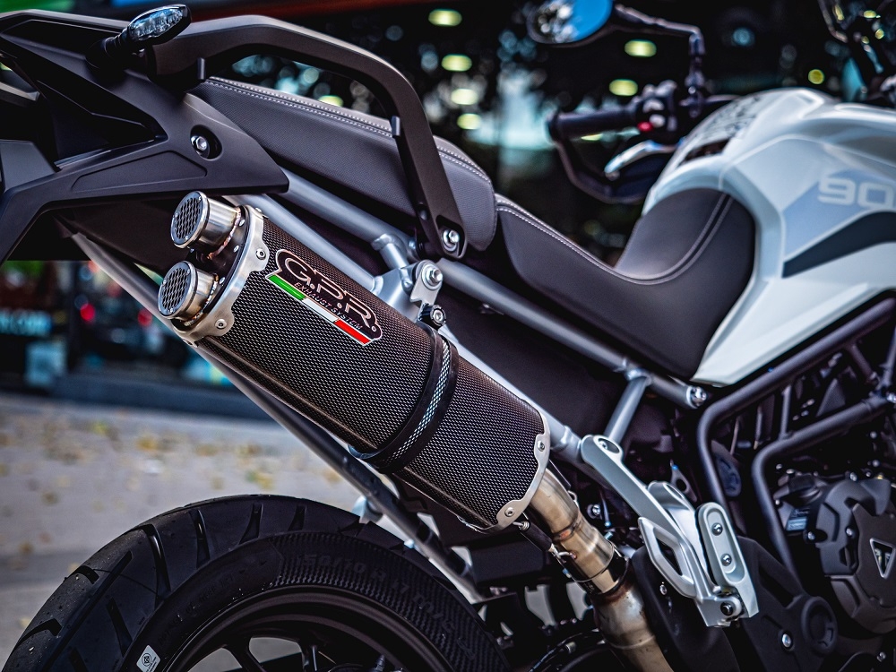 Escape compatível com Triumph Tiger 850 2020-2024, Dual Inox, Escape legal, homologado, silenciador com db killer removível e tubo de ligação específico 