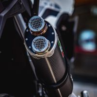 Escape compatível com Triumph Tiger 850 2020-2024, Dual Inox, Escape legal, homologado, silenciador com db killer removível e tubo de ligação específico 