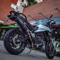 Escape compatível com Triumph Tiger 900 2020-2023, Furore Evo4 Nero, Escape legal, homologado, silenciador com db killer removível e tubo de ligação específico 
