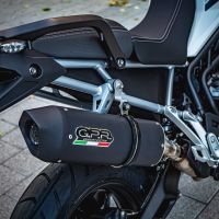 Escape compatível com Triumph Tiger 850 2020-2024, Furore Evo4 Nero, Escape legal, homologado, silenciador com db killer removível e tubo de ligação específico 