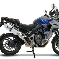 Escape compatível com Triumph Tiger 1200 Gt - Rally 2022-2024, Albus Evo4, Escape legal, homologado, silenciador com db killer removível e tubo de ligação específico 