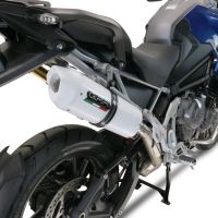 Escape compatível com Triumph Tiger 1200 Gt - Rally 2022-2024, Albus Evo4, Escape legal, homologado, silenciador com db killer removível e tubo de ligação específico 