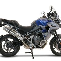 Escape compatível com Triumph Tiger 1200 Gt - Rally 2022-2024, Dual Inox, Escape legal, homologado, silenciador com db killer removível e tubo de ligação específico 