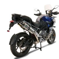 Escape compatível com Triumph Tiger 1200 Gt - Rally 2022-2024, Dual Inox, Escape legal, homologado, silenciador com db killer removível e tubo de ligação específico 