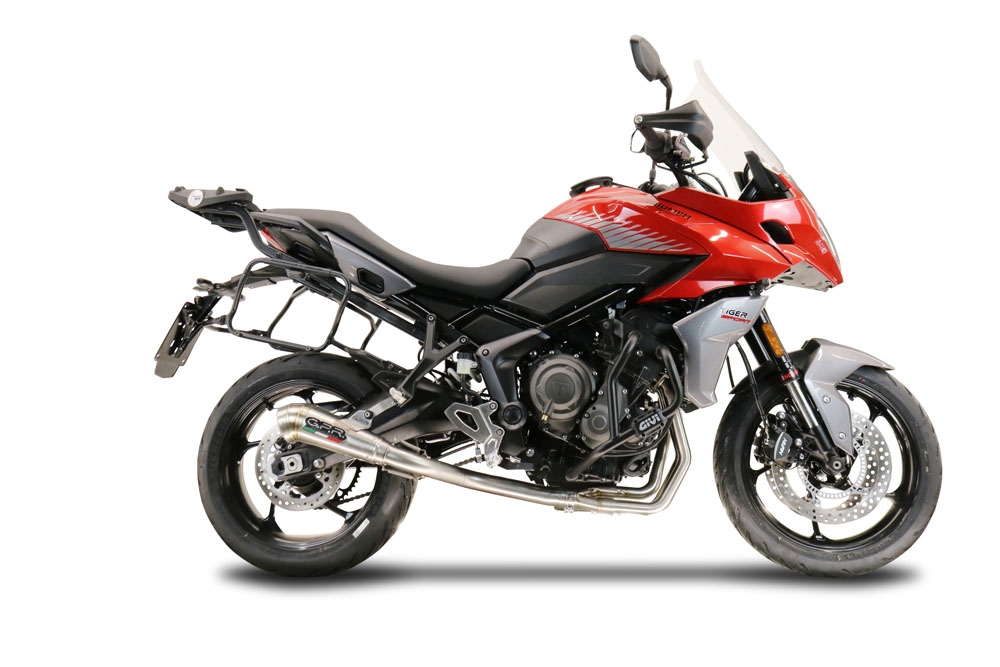 Escape compatível com Triumph Tiger Sport 660 2022-2024, Powercone Evo, Escape completo, não legal para países da UE, com db killer removível 