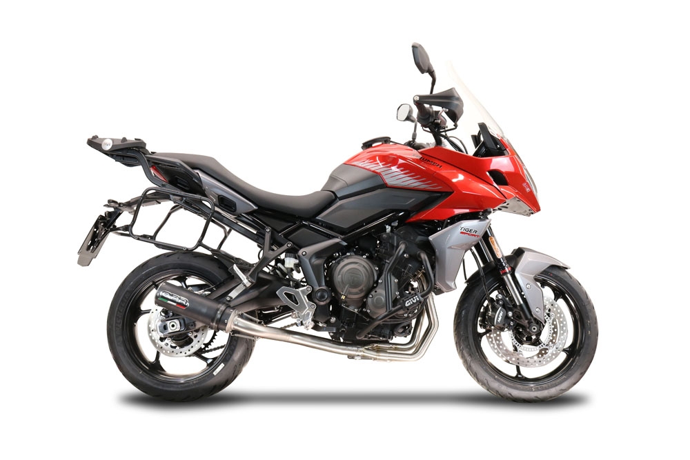 Escape compatível com Triumph Tiger Sport 660 2022-2024, M3 Black Titanium, Escape completo, não legal para países da UE, com db killer removível 