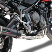Escape compatível com Triumph Tiger Sport 660 2022-2024, M3 Black Titanium, Escape completo, não legal para países da UE, com db killer removível 