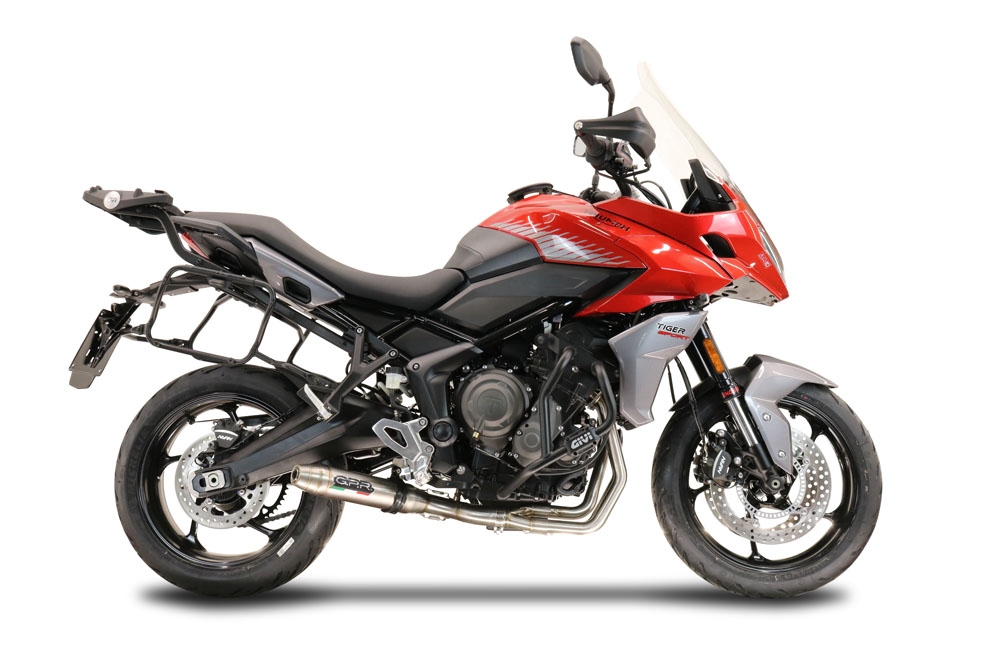 Escape compatível com Triumph Tiger Sport 660 2022-2024, Deeptone Inox, Escape completo, não legal para países da UE, com db killer removível 