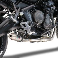 Escape compatível com Triumph Tiger Sport 660 2022-2024, Deeptone Inox, Escape completo, não legal para países da UE, com db killer removível 