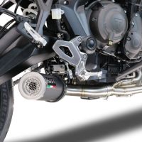 Escape compatível com Triumph Tiger Sport 660 2022-2024, M3 Black Titanium, Escape completo, não legal para países da UE, com db killer removível 