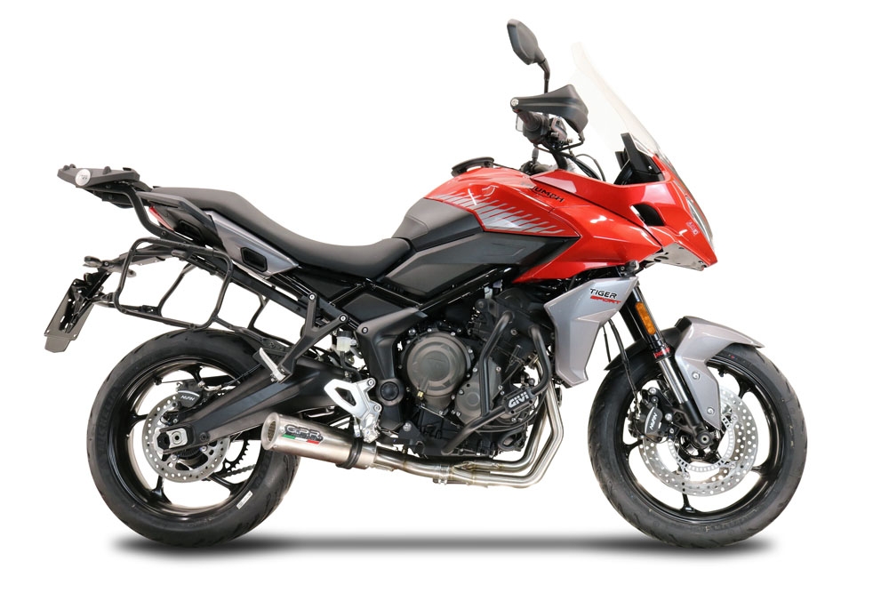Escape compatível com Triumph Tiger Sport 660 2022-2024, M3 Inox , Escape completo, não legal para países da UE, com db killer removível 