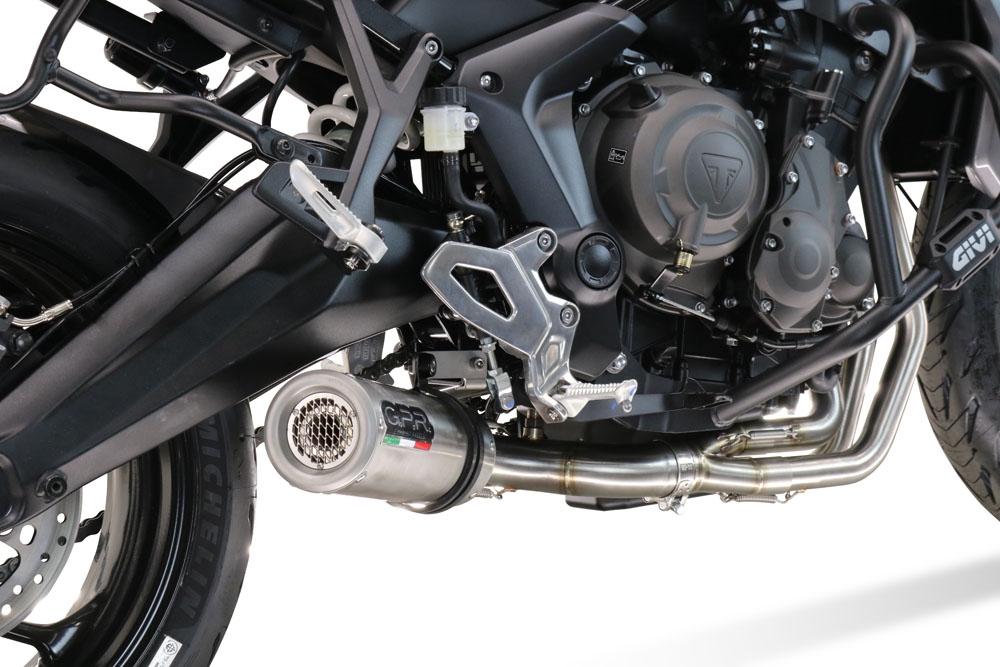 Escape compatível com Triumph Tiger Sport 660 2022-2024, M3 Inox , Escape completo, não legal para países da UE, com db killer removível 