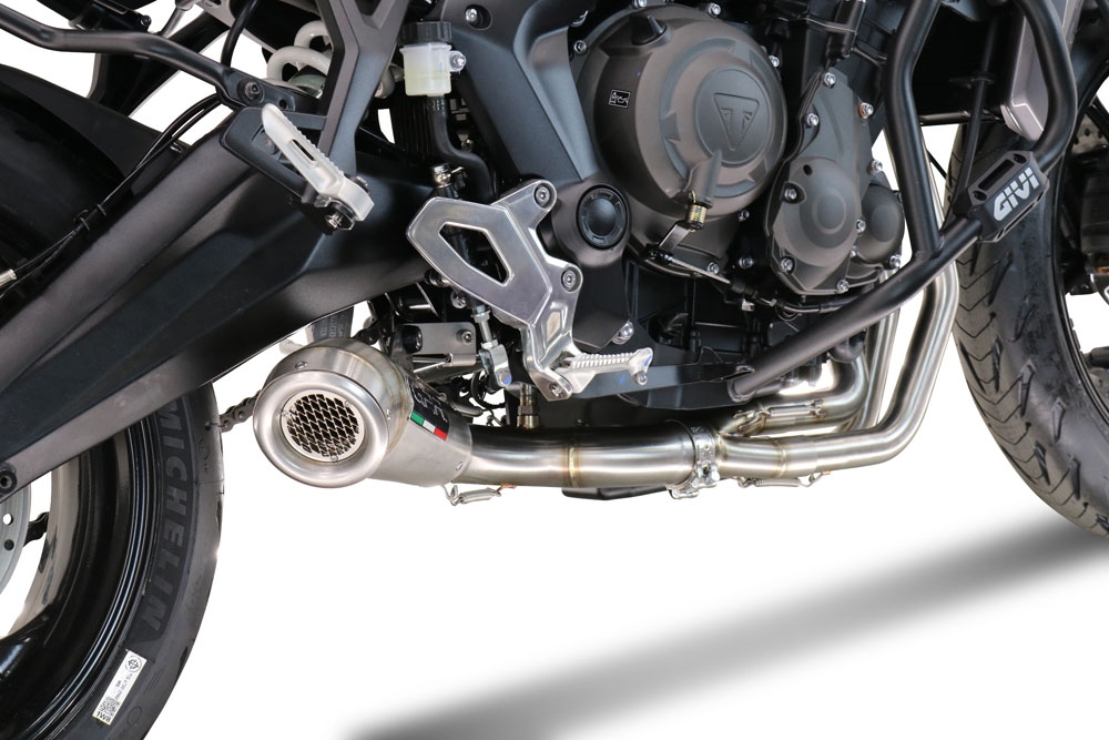 Escape compatível com Triumph Tiger Sport 660 2022-2024, Powercone Evo, Escape completo, não legal para países da UE, com db killer removível 