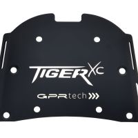 GPR TECH compatível com Triumph Tiger 800 2011/2016 e3 Placa de encaixe específica Top Case ALPITECH 35 LT compatível com bagageiro original, aço inox com 4 pontos de ancoragem