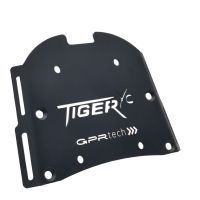 GPR TECH compatível com Triumph Tiger 800 2011/2016 e3 Placa de encaixe específica Top Case ALPITECH 55 LT compatível com bagageiro original, aço inox com 4 pontos de ancoragem