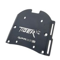 GPR TECH compatível com Triumph Tiger 800 2011/2016 e3 Placa de encaixe específica Top Case ALPITECH 55 LT compatível com bagageiro original, aço inox com 4 pontos de ancoragem