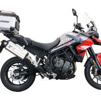 Top case maletas GPR TECH compatível com Triumph Tiger 850 Sport 2020/2024 e5 Top Case Alpi-Tech em alumínio, cor prata com placa específica incluída Capacidade Litros 35