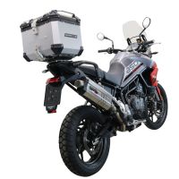 Top case maletas GPR TECH compatível com Triumph Tiger 1200 Gt - Rally 2022/2024 e5 Top Case Alpi-Tech em alumínio, cor prata com placa específica incluída Capacidade Litros 35