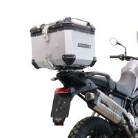 Top case maletas GPR TECH compatível com Triumph Tiger 1200 Gt - Rally 2022/2024 e5 Top Case Alpi-Tech em alumínio, cor prata com placa específica incluída Capacidade Litros 35