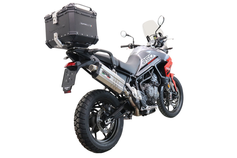 Top case maletas GPR TECH compatível com Triumph Tiger 900 2020/2023 e5 Top Case Alpi-Tech em alumínio, cor preta com placa específica incluída Capacidade Litros 35