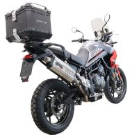 Top case maletas GPR TECH compatível com Triumph Tiger 900 2020/2023 e5 Top Case Alpi-Tech em alumínio, cor preta com placa específica incluída Capacidade Litros 35