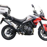 Top case maletas GPR TECH compatível com Triumph Tiger 850 Sport 2020/2024 e5 Top Case Alpi-Tech em alumínio, cor prata com placa específica incluída Capacidade Litros 45