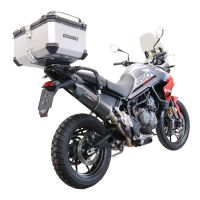 Top case maletas GPR TECH compatível com Triumph Tiger 900 2020/2023 e5 Top Case Alpi-Tech em alumínio, cor prata com placa específica incluída Capacidade Litros 55