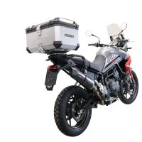 Top case maletas GPR TECH compatível com Triumph Tiger 900 2020/2023 e5 Top Case Alpi-Tech em alumínio, cor prata com placa específica incluída Capacidade Litros 55