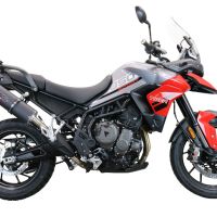 Escape compatível com Triumph Tiger 850 2020-2024, Furore Evo4 Nero, Escape legal, homologado, silenciador com db killer removível e tubo de ligação específico 