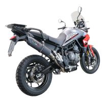 Escape compatível com Triumph Tiger 850 2020-2024, Furore Evo4 Nero, Escape legal, homologado, silenciador com db killer removível e tubo de ligação específico 