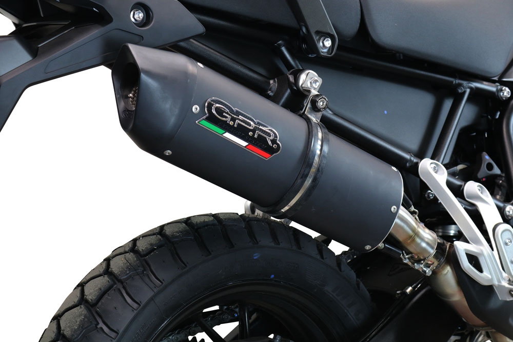 Escape compatível com Triumph Tiger 850 2020-2024, Furore Evo4 Nero, Escape legal, homologado, silenciador com db killer removível e tubo de ligação específico 