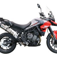 GPR escape compatível com  Triumph Tiger 850 2020-2024, New Grand Prix Evo Titanium, Escape legal, homologado, silenciador com db killer removível e tubo de ligação específico 