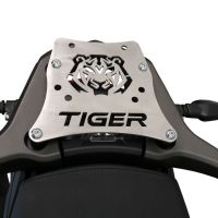 GPR TECH compatível com Triumph Tiger 850 Sport 2020/2024 e5 Placa de encaixe específica Top Case ALPITECH 35 LT compatível com bagageiro original, aço inox com 4 pontos de ancoragem