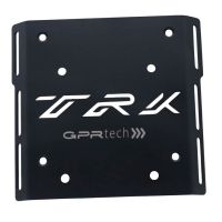 GPR TECH compatível com Benelli Trk 125 2019/2023 Placa de encaixe específica Top Case ALPITECH 55 LT compatível com bagageiro original, aço inox com 4 pontos de ancoragem