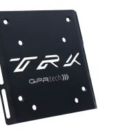 GPR TECH compatível com Benelli Trk 125 2019/2023 Placa de encaixe específica Top Case ALPITECH 55 LT compatível com bagageiro original, aço inox com 4 pontos de ancoragem