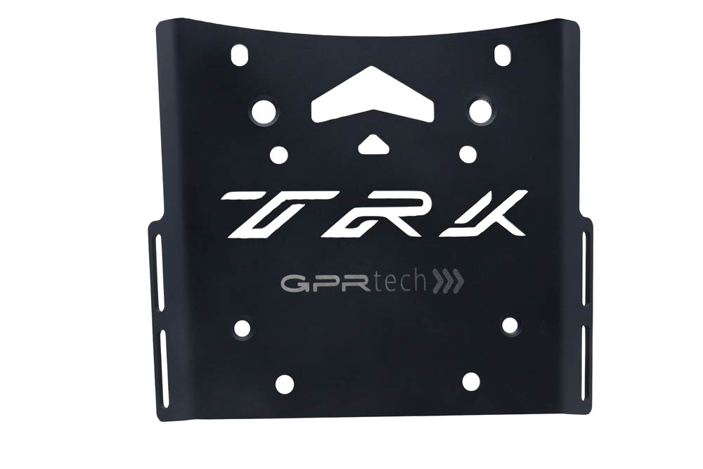Top case maletas GPR TECH compatível com Benelli Trk 502 2021/2024 e5 Top Case Alpi-Tech em alumínio, cor prata com placa específica incluída Capacidade Litros 35