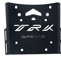 GPR TECH compatível com Benelli Trk 502 2021/2024 e5 Placa de encaixe específica Top Case ALPITECH 55 LT compatível com bagageiro original, aço inox com 4 pontos de ancoragem