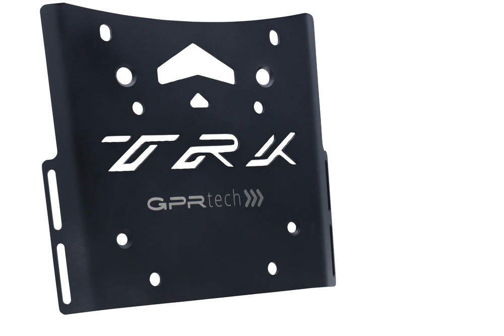 Top case maletas GPR TECH compatível com Benelli Trk 502 2021/2024 e5 Top Case Alpi-Tech em alumínio, cor prata com placa específica incluída Capacidade Litros 35
