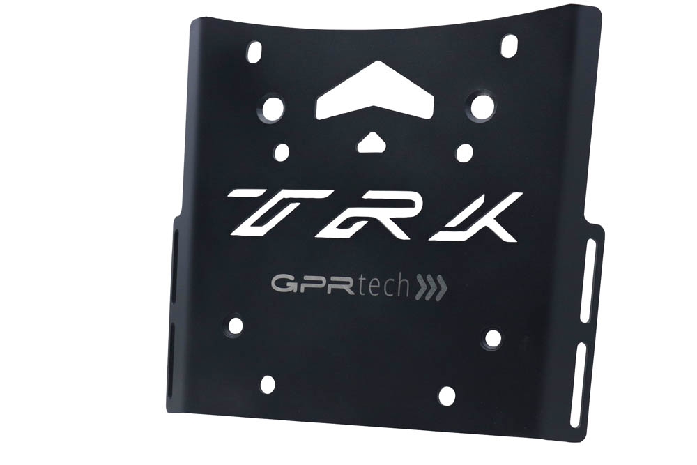Top case maletas GPR TECH compatível com Benelli Trk 502 2021/2024 e5 Top Case Alpi-Tech em alumínio, cor prata com placa específica incluída Capacidade Litros 35
