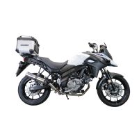 Top case maletas GPR TECH compatível com Suzuki V-Strom Dl 650 2012/2016 e3 Top Case Alpi-Tech em alumínio, cor prata com placa específica incluída Capacidade Litros 35