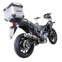 Top case maletas GPR TECH compatível com Suzuki V-Strom Dl 650 2021/2024 e5 Top Case Alpi-Tech em alumínio, cor preta com placa específica incluída Capacidade Litros 35