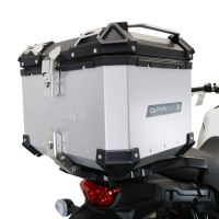 Top case maletas GPR TECH compatível com Suzuki V-Strom Dl 650 2021/2024 e5 Top Case Alpi-Tech em alumínio, cor prata com placa específica incluída Capacidade Litros 35