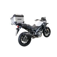 Top case maletas GPR TECH compatível com Suzuki V-Strom Dl 650 2012/2016 e3 Top Case Alpi-Tech em alumínio, cor prata com placa específica incluída Capacidade Litros 55